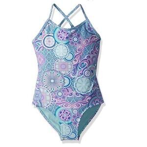 YMI Girls Strappy Back Big Day Dream One Piece Swimsuit Multicolor Size 14